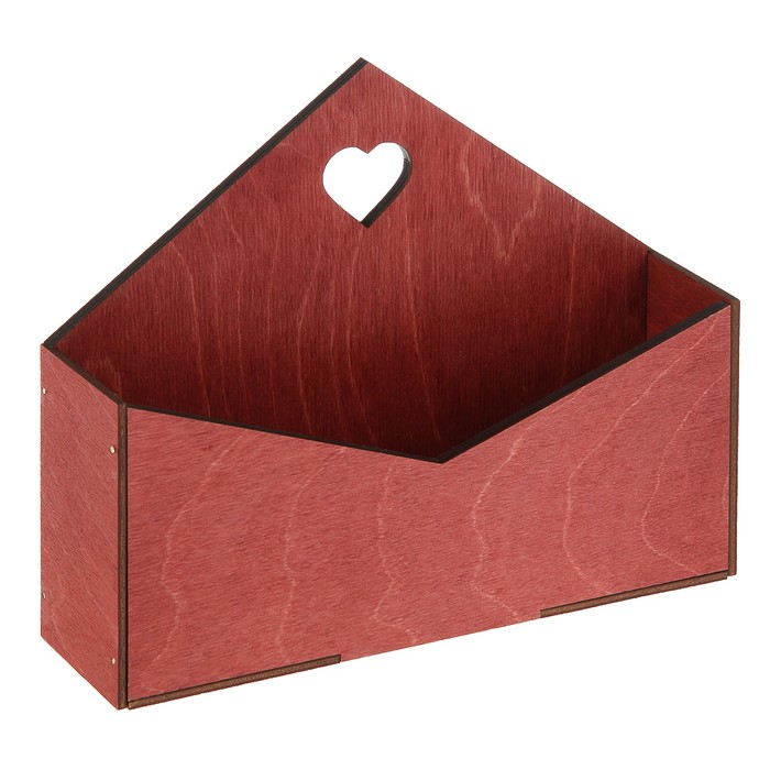 Ящик-конверт № 1, "Красное дерево", 21 х 6 х 18 см