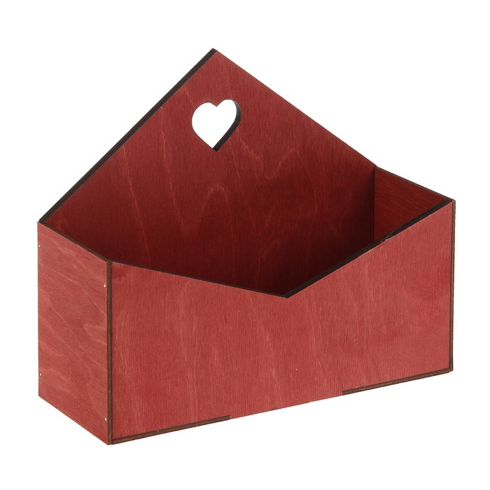 Ящик-конверт № 2, "Красное дерево", 24 х 9 х 20,5 см