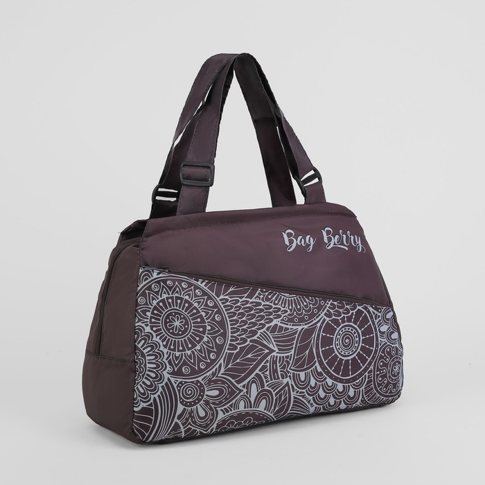 Сумка дорожная на молнии, 1 отдел, наружный карман, длинный ремень, цвет бордовый