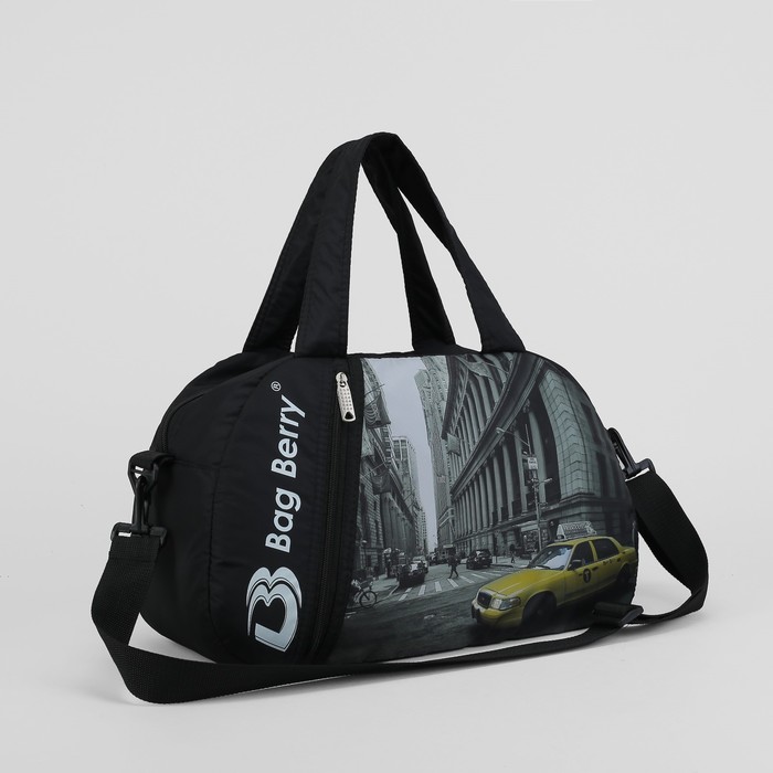 Сумка спортивная "Такси", отдел на молнии, наружный карман, регулируемый ремень