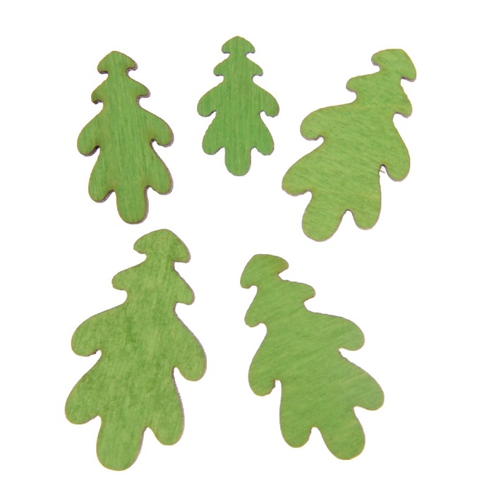 Мининабор крашеный "Дуб" (5 шт) 2х3,5 см, фанера 3 мм