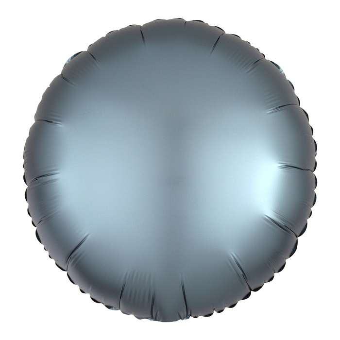 Шар фольгированный 18" "Круг" сатин Steel Blue