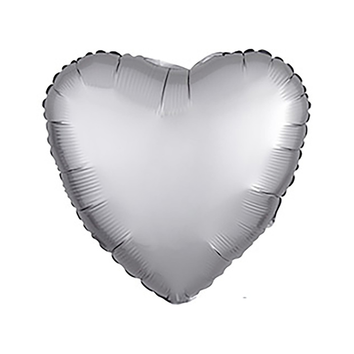 Шар фольгированный 18" "Сердце" сатин Platinum