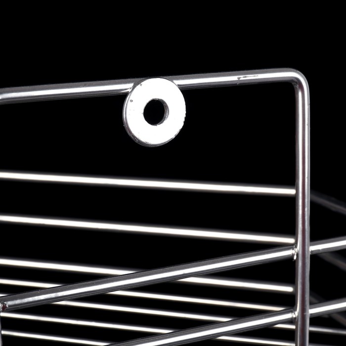 Полка угловая "Трапеция",, 4-х ярусная, цвет хром