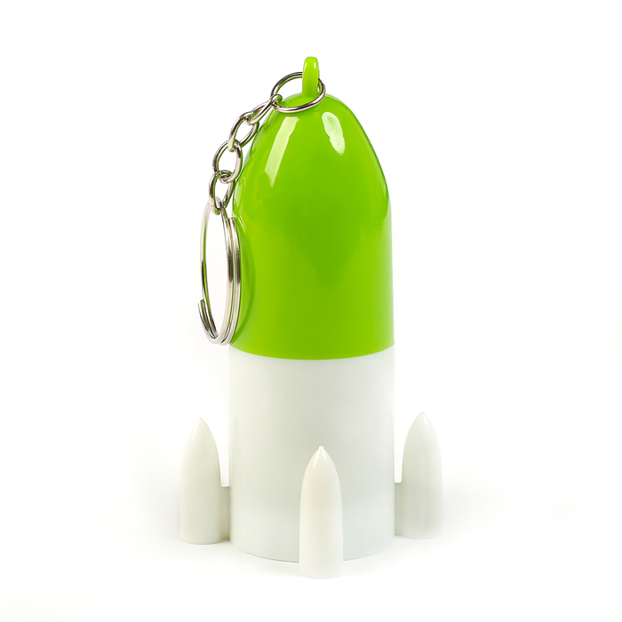 Ручка шариковая-прикол Ракета раздвижная МИКС с брелком