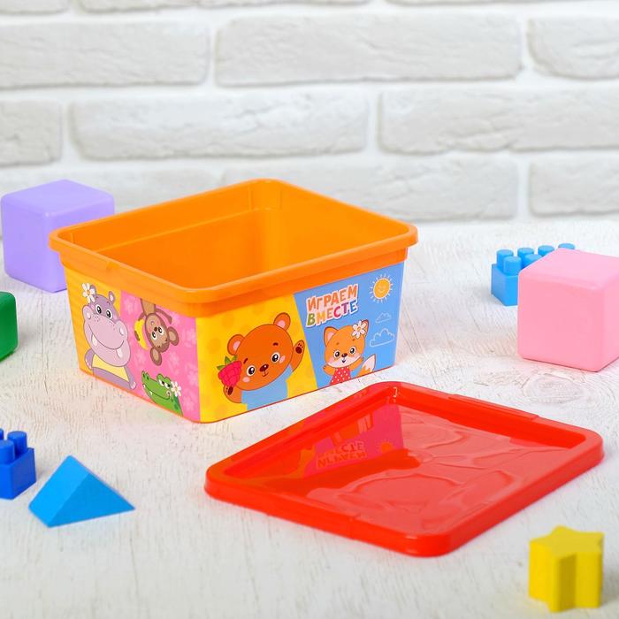Контейнер для мелочей "Играем вместе" с крышкой, 1,9 л