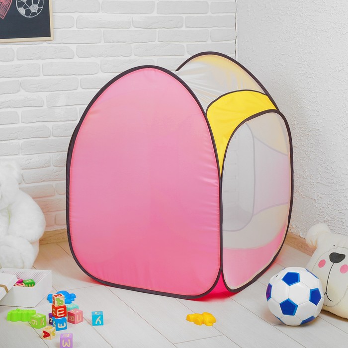 Палатка детская Радужный домик "Волшебный домик" цвет розовый/малиновый/желтый ПИ-004М-ВД2