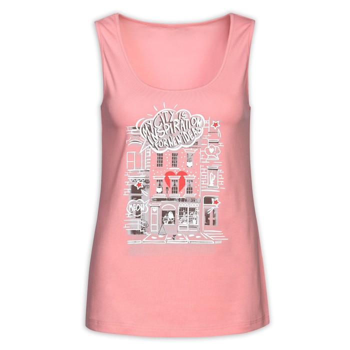 Майка женская, размер L, цвет розовый