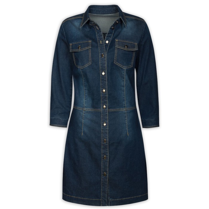 Платье женское, размер XS, цвет тёмно-синий