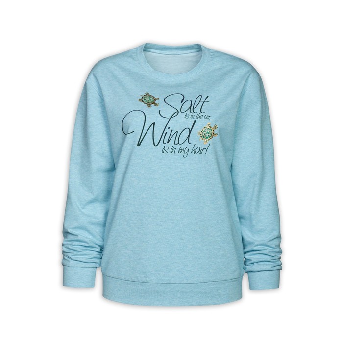 Толстовка женская, размер L, цвет голубой