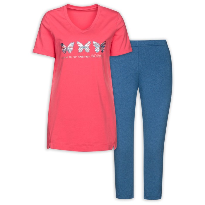 Комплект женский, размер XS, цвет коралловый