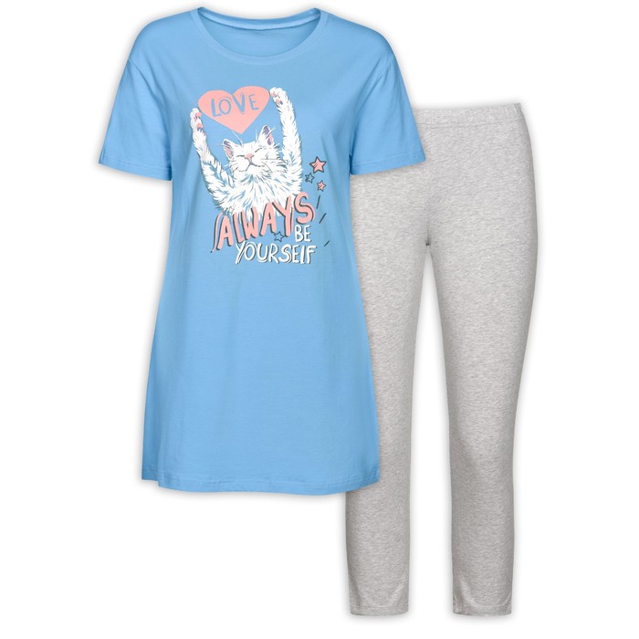 Комплект женский, размер XL, цвет голубой