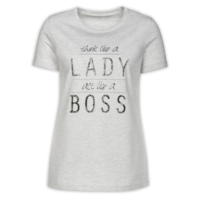 Футболка женская, размер XS, цвет серый