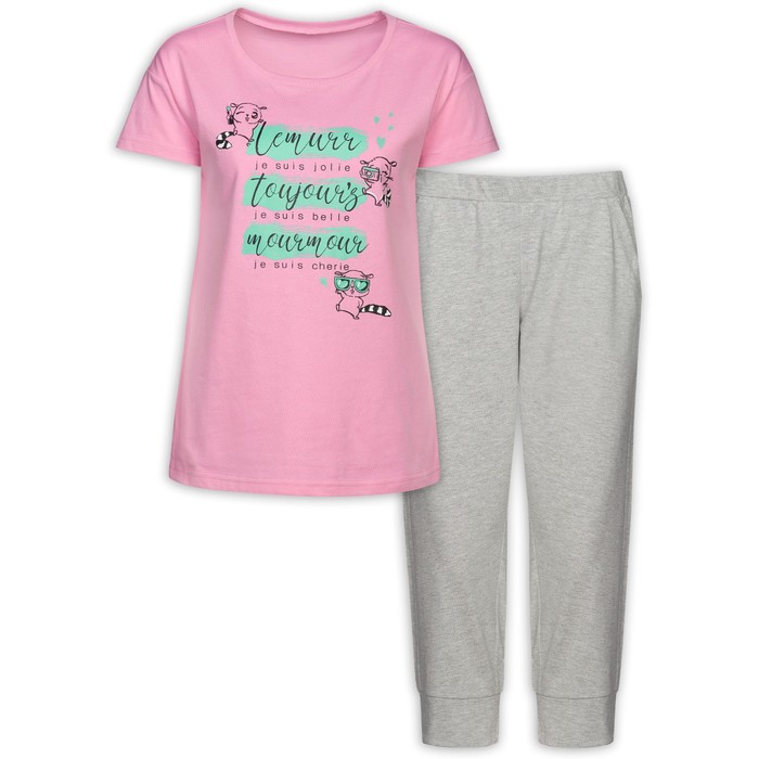 Комплект женский, размер S, цвет розовый