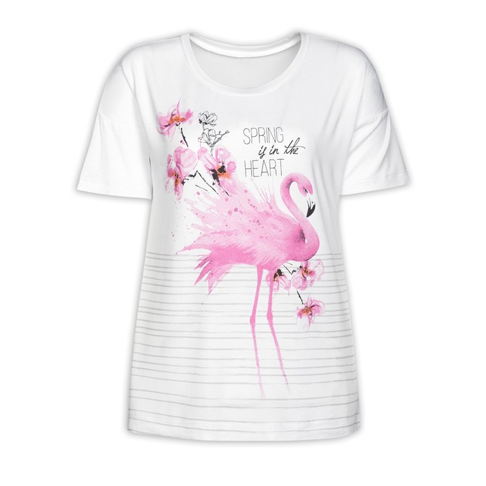 Футболка женская, размер M, цвет белый