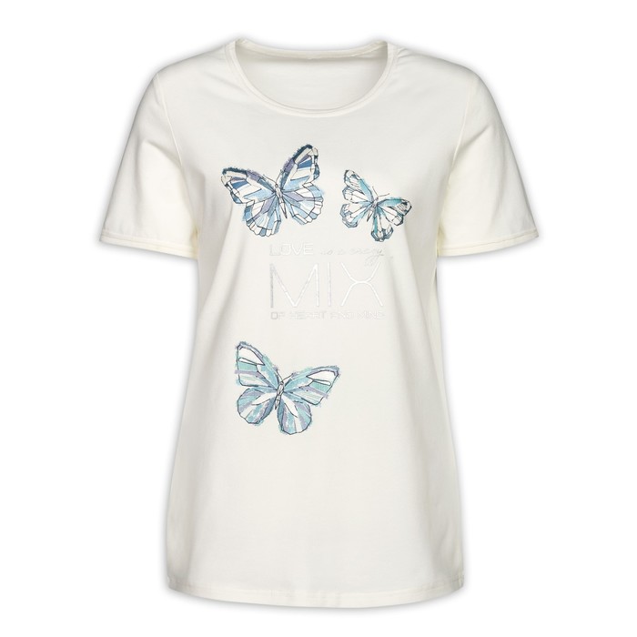 Футболка женская, размер S, цвет молочный