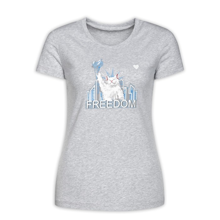 Футболка женская, размер S, цвет серый