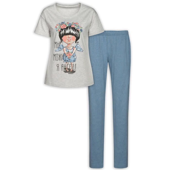 Комплект женский, размер XL, цвет серый