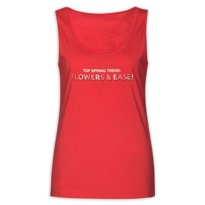 Майка женская, размер S, цвет красный