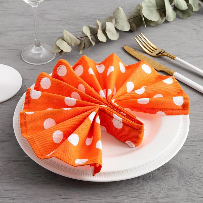 Набор салфеток "Этель" Яркий цитрус (вид2) 40х40 см - 4 шт, рогожка 100% хлопок