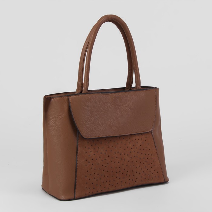 Сумка женская, отдел с перегородкой на молнии, 2 наружных кармана, цвет хаки