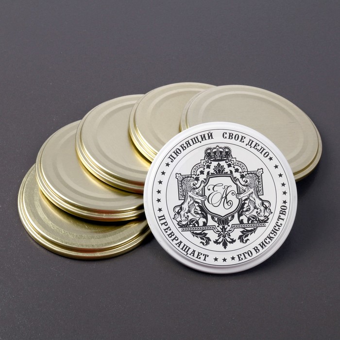 Крышка металлическая литографированная СКО-82 "Любимое дело", толщина 0,2 мм