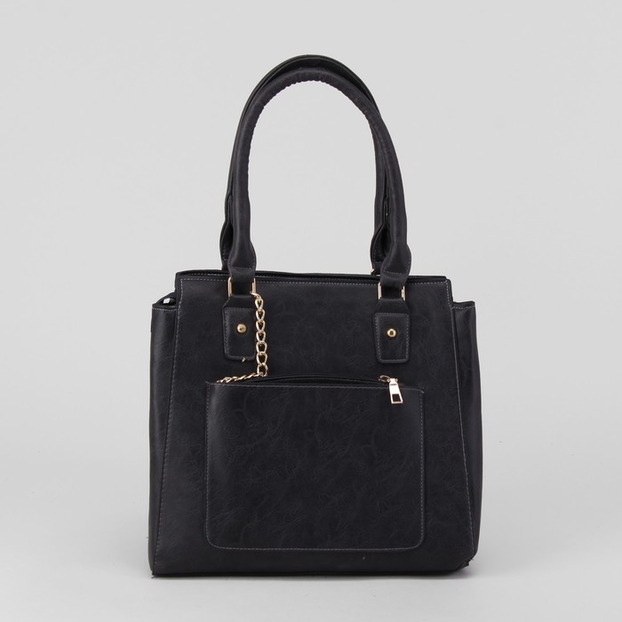 Сумка женская, с кошельком, отдел с перегородкой на молнии, 2 наружных кармана, цвет серый