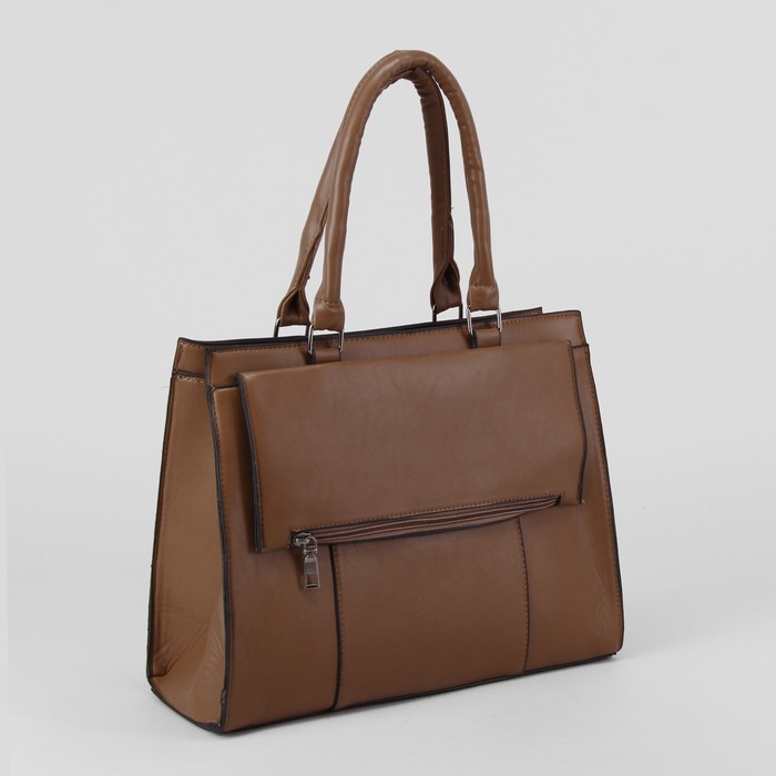 Сумка женская, отдел с перегородкой на молнии, 2 наружных кармана, цвет хаки