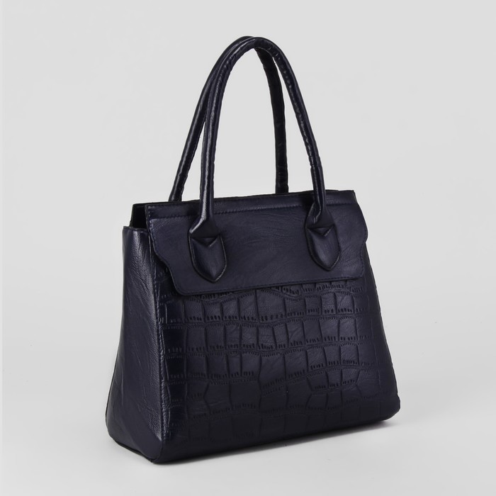 Сумка женская, отдел с перегородкой на молнии, наружный карман, цвет синий