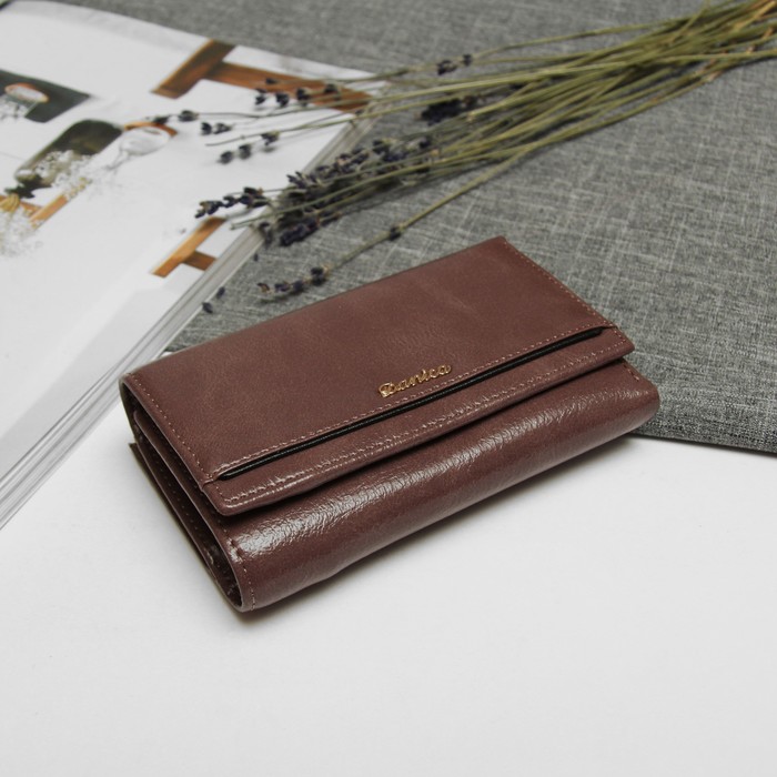 Кошелёк женский, 2 отдела, отдел для кредиток и монет, цвет пудра