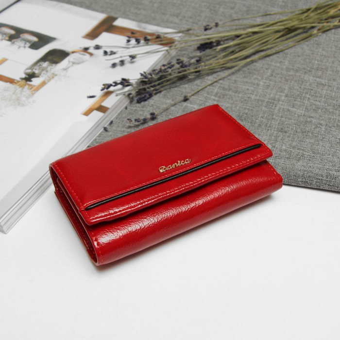 Кошелёк женский, 2 отдела, отдел для кредиток и монет, цвет бордо