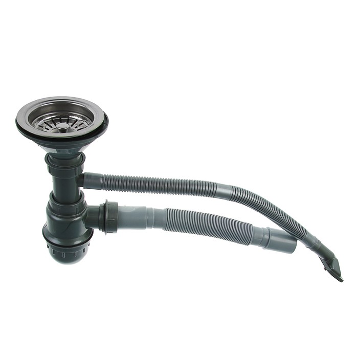 Мойка кухонная Accoona AC4949, врезная, круглая, толщина 0.6 мм, 490х165 мм, декор