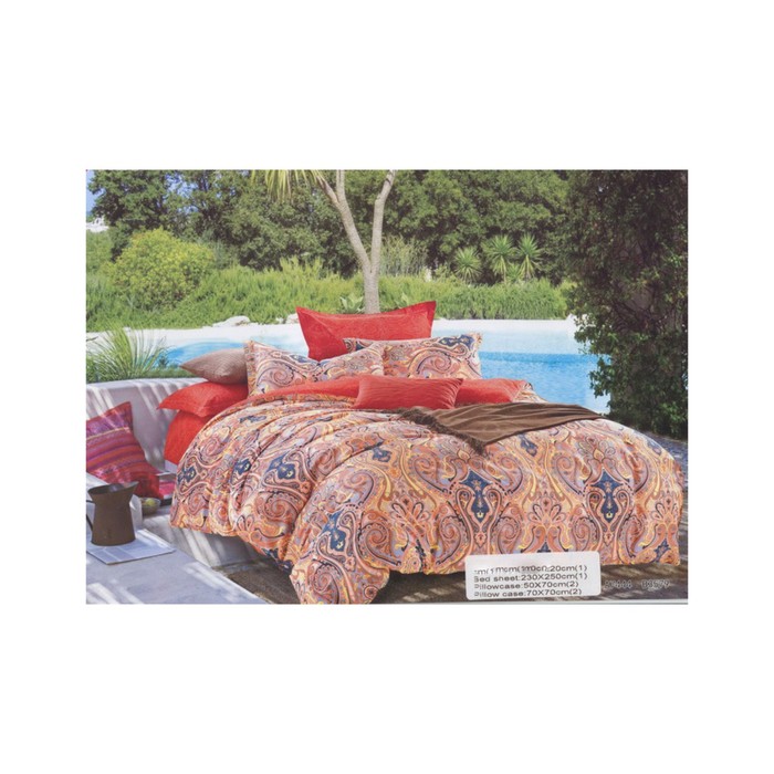 КПБ 2 сп, 220х245 см, 180х210 см, 70х70 см-2 шт., сатин TPIG2-706-70