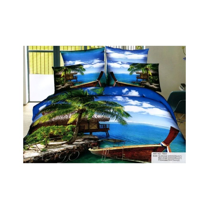 КПБ 2 сп, 220х245 см, 180х210 см, 70х70 см-2 шт., сатин TS02-137-70