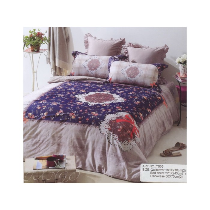 КПБ 2 сп, 220х245 см, 180х210 см, 70х70 см-2 шт., сатин TS02-335-70