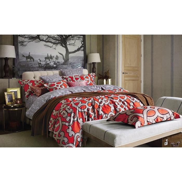 КПБ 2 сп, 220х245 см, 180х210 см, 70х70 см-2 шт., сатин TS02-404-70