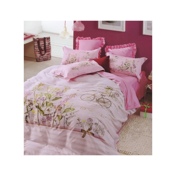 КПБ дуэт, 220х245 см, 160х210 см-2 шт., 50х70 см-2 шт., сатин TS05-12