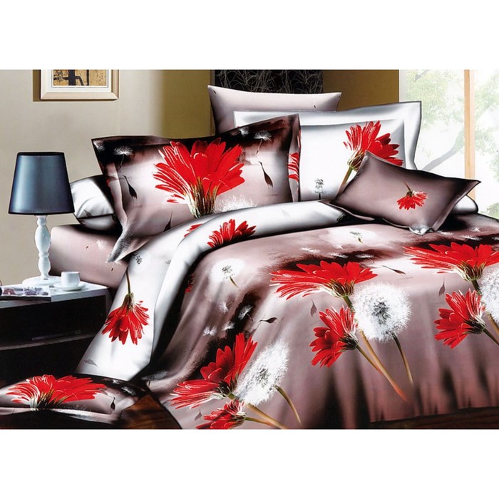 КПБ евро, 220х245 см, 200х220 см, 50х70 см-2 шт., сатин TS03-520