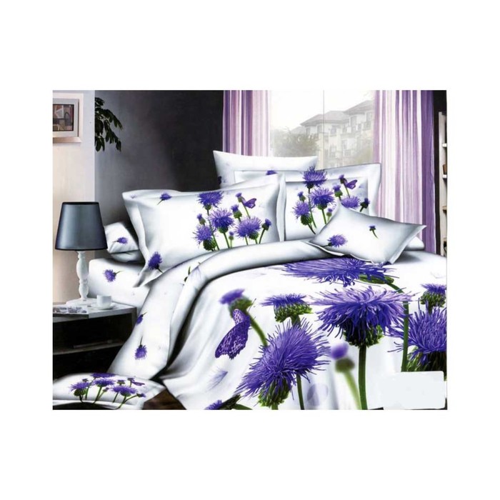 КПБ евро, 220х245 см, 200х220 см, 50х70 см-2 шт., сатин TS03-54