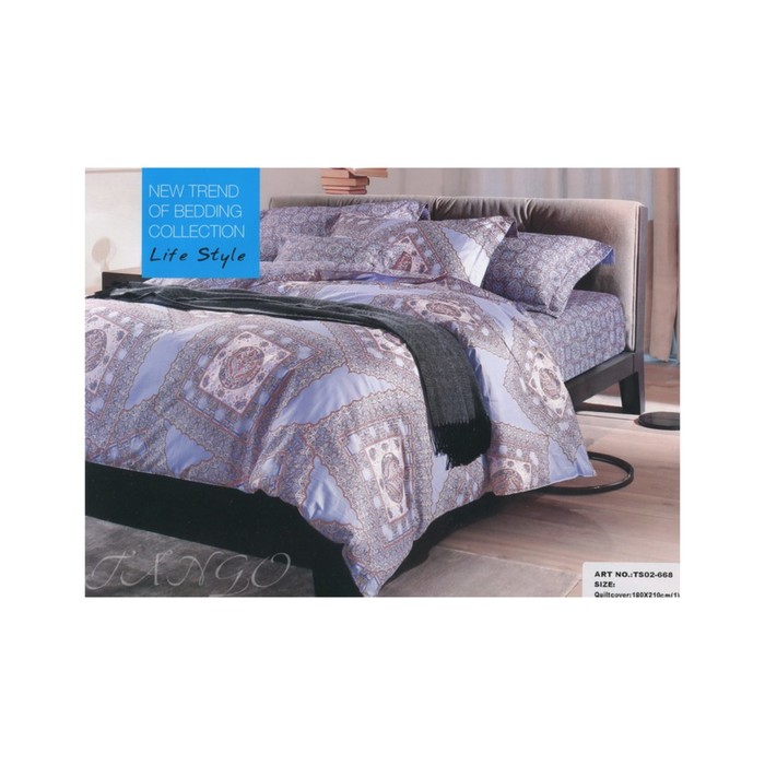 КПБ евро, 220х245 см, 200х220 см, 50х70 см-2 шт., сатин TS03-668