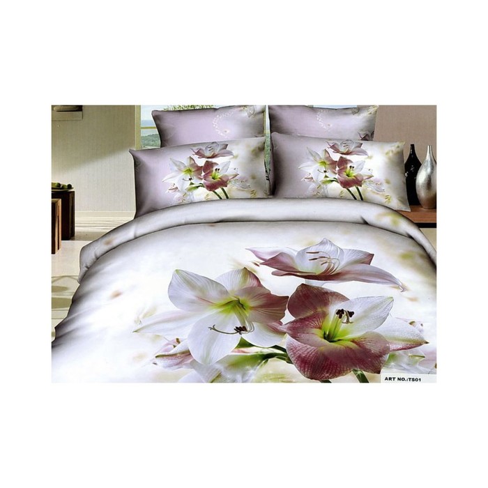 КПБ евро, 220х245 см, 200х220 см, 50х70 см-2 шт., сатин TS03-959