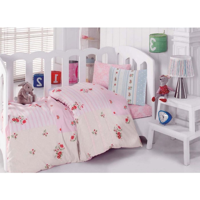 КПБ ясли, размер 120х150 см, 100х150 см, 35х45 см-2 шт., ранфорс 1041-04