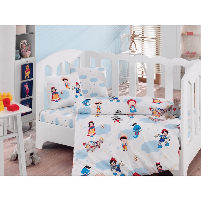 КПБ ясли, размер 120х150 см, 100х150 см, 35х45 см-2 шт., ранфорс 1042-35