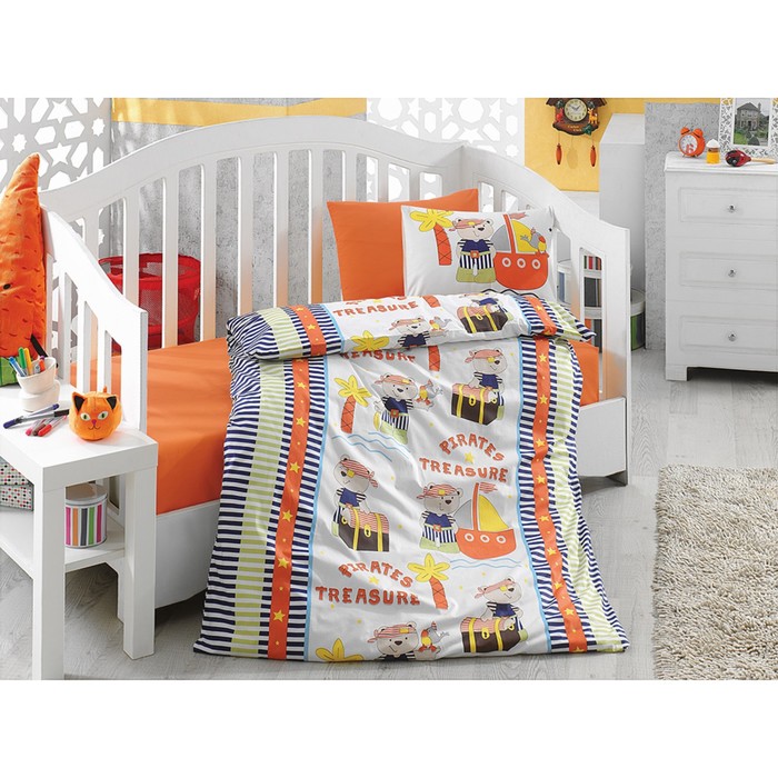 КПБ ясли, размер 120х150 см, 100х150 см, 35х45 см-2 шт., ранфорс 1042-44