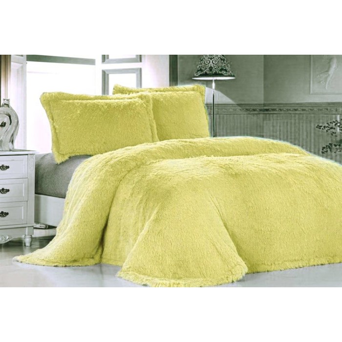 Покрывало «Лама», размер 160 × 220 см, цвет жёлтый, мех DCT072D-1 КОД2043