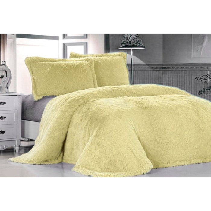 Покрывало «Лама», размер 160 × 220 см, цвет светло-жёлтый DCT072D-7 КОД2043