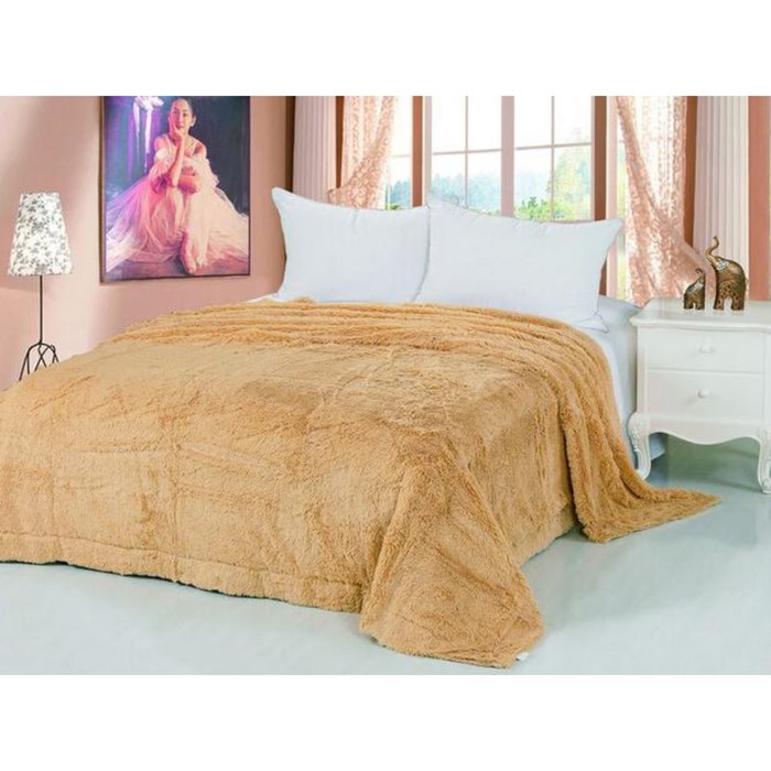 Покрывало «Лама», размер 220 × 240 см, цвет бежевый, мех DCT072D-5