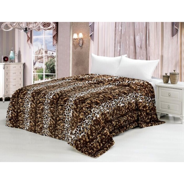 Покрывало «Леопард», размер 220 × 240 см, мех MTX007 КОД2095