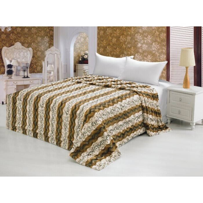 Покрывало "Рысь", размер 160х220 см, мех MTX004 КОД2050