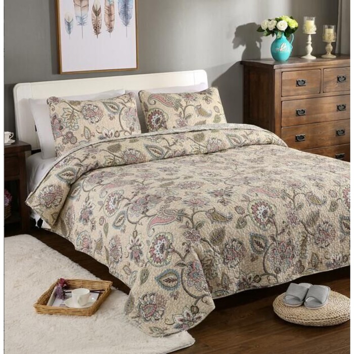 Комплект Patchwork: покрывало 230 × 250 см, наволочки 50 × 70 см - 2 шт